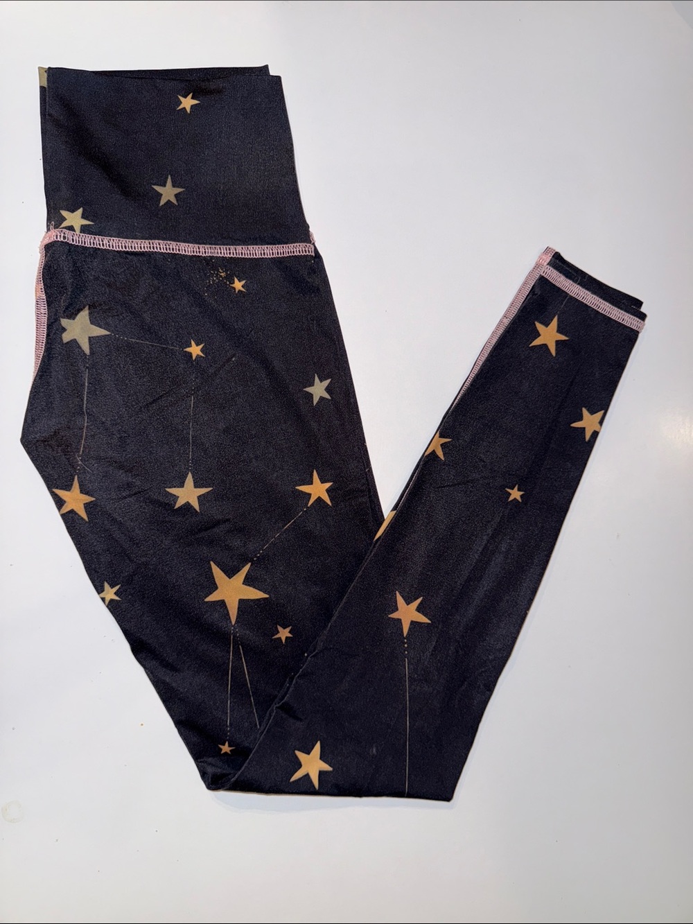 Teeki Black Star-Print High-Waist Women’s Leggings